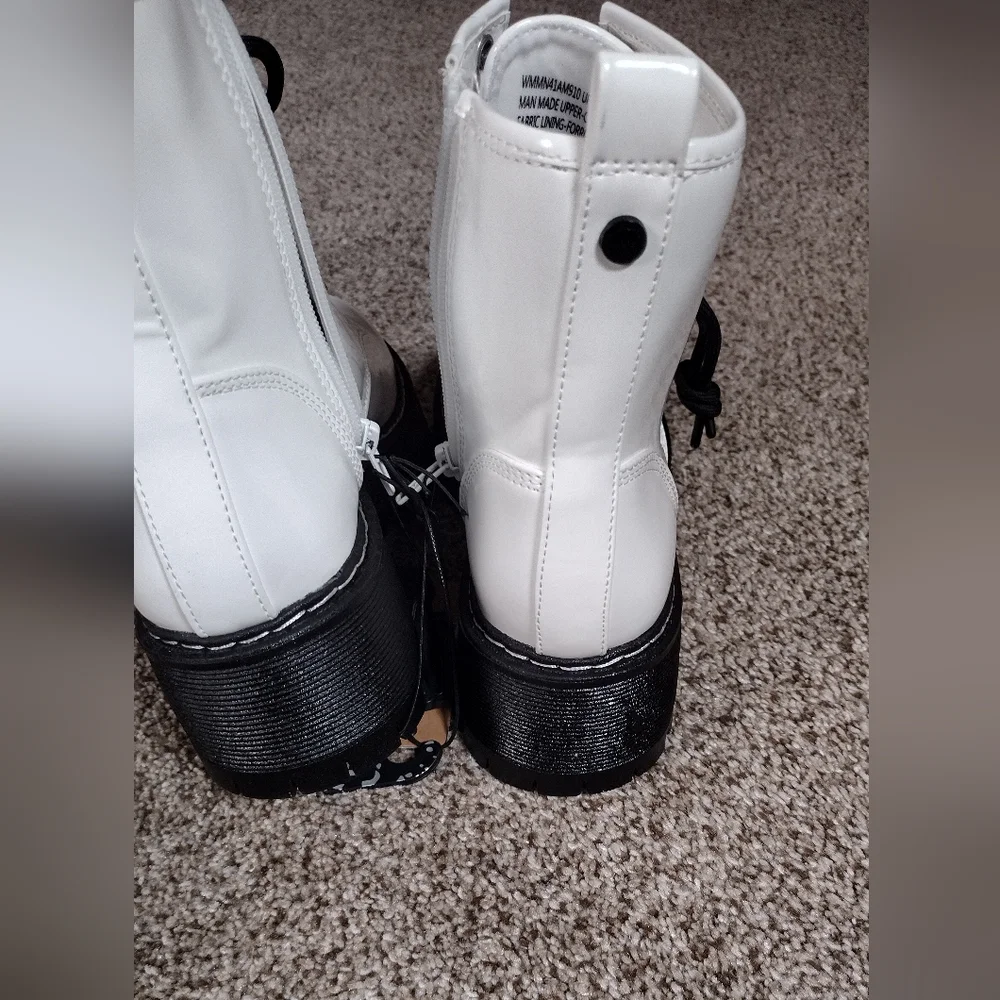 Madden NYC White Lug Boots - Picture 5 of 8